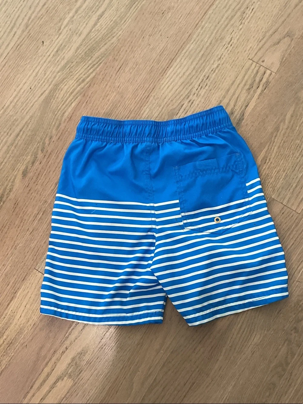 Cat & Jack Blue and White Striped Swim Trunks Size M (8)
